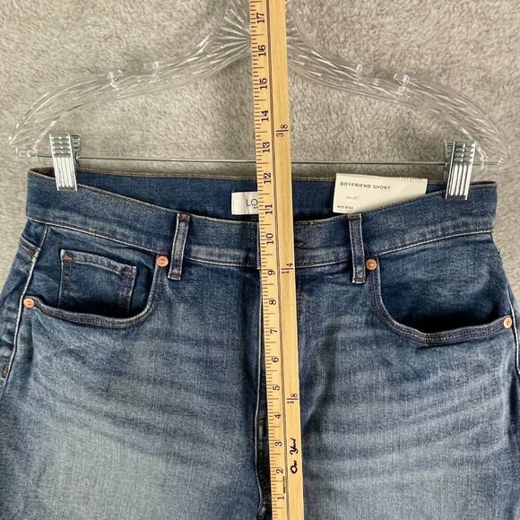 Loft Outlet Womens Size 6 Blue Jean Boyfriend Shorts Mid Rise NWT - Picture 6 of 7